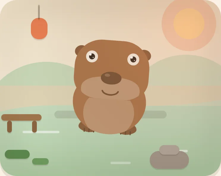 O habitat ao meio-dia, com sol a pino.